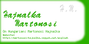 hajnalka martonosi business card